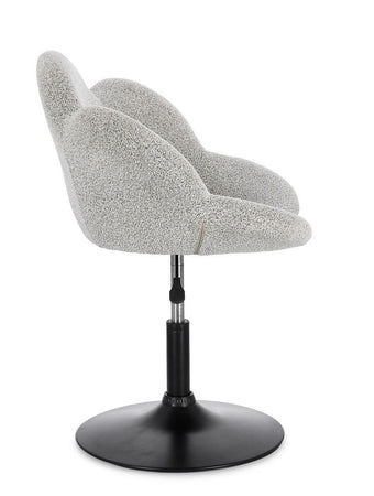 Poltroncina "Fleur" girevole struttura in acciaio e rivestimento in poliestere per interno