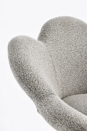 Poltroncina "Fleur" girevole struttura in acciaio e rivestimento in poliestere per interno