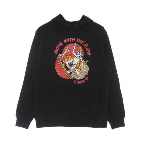 C1RCA Felpa Cappuccio Uomo Flow Hood with Lighter Black da uomo