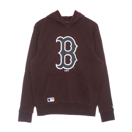 NEW ERA Felpa Cappuccio Uomo Mlb Seasonal Team Logo Hoodie Bosred Maroon da uomo