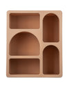 Mensola Creamy struttura in legno MDF effetto materico per interno