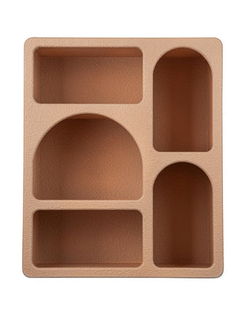Mensola "Creamy" struttura in legno MDF effetto materico per interno