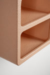 Mensola Creamy struttura in legno MDF effetto materico per interno