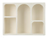 Mensola Creamy struttura in legno MDF effetto materico per interno