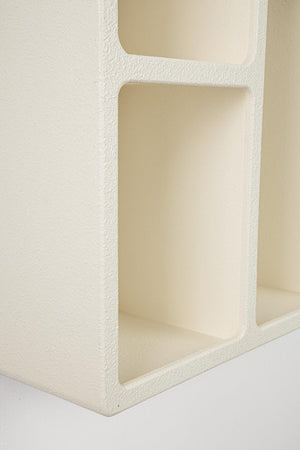 Mensola "Creamy" struttura in legno MDF effetto materico per interno