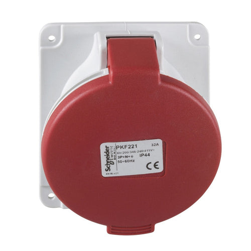 Presa da incasso inclinata IP44 32A 380V 3P+N+T Schneider