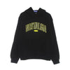USUAL Felpa Cappuccio Uomo College Hoodie Black da uomo
