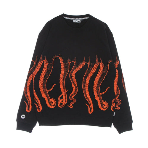 OCTOPUS Felpa Leggera Girocollo Uomo Outline Crewneck Black da uomo