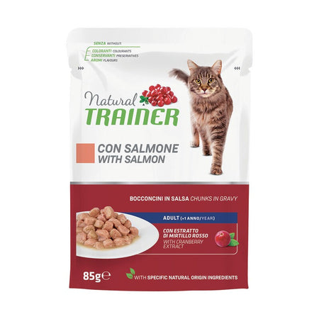 Natural Trainer Mantenimento umido Gatti Adult salmone 85 gr