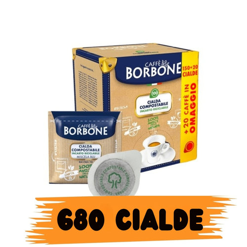 Caffè Borbone Cialda Compostabile, Miscela Blu 680 Cialde