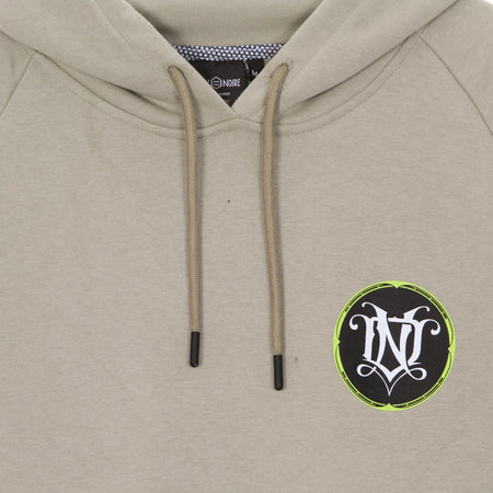 DOLLY NOIRE Felpa Leggera Cappuccio Uomo Monogramma Hoodie Beige da uomo