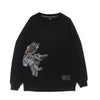 DOLLY NOIRE Felpa Leggera Girocollo Uomo Gufo Reale Crewneck Black da uomo