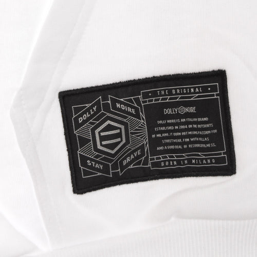 DOLLY NOIRE Felpa Leggera Cappuccio Uomo Lettering 3d Over Hoodie White da uomo