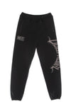 DOLLY NOIRE Pantalone Tuta Leggero Uomo Lettering 3d Sweatpants Black da uomo
