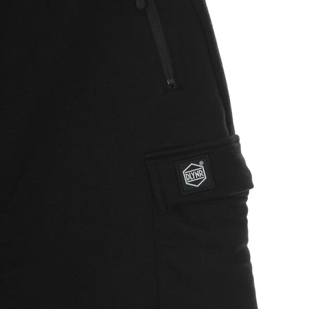 DOLLY NOIRE Pantalone Tuta Leggero Uomo Woven Square Label Cargo Sweatpants Black da uomo
