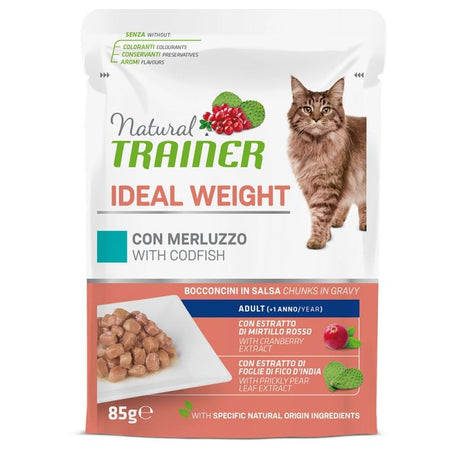 Natural Trainer Light in Fat umido Gatti Adult merluzzo 85 gr