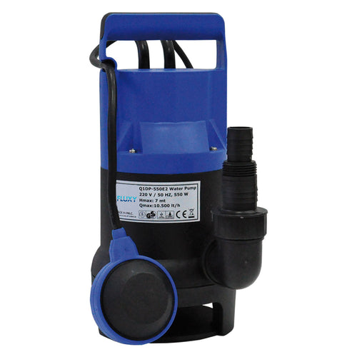 ELETTROPOMPA SOMMERGIBILE IN PVC 550 watt - 10500 litri/h - hp 0,75 - DF 2067140