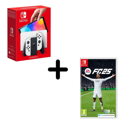 Nintendo Switch Console Oled Bianca Display da 7 64 Gb +Fc 25 Standard Nintendo Switch  Versione Europa Lingua Italiana
