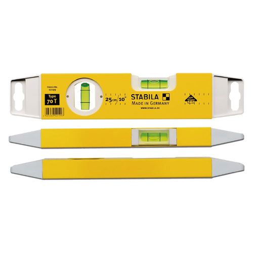 STABILA -- LIVELLA A DUE FIALE TASCABILE '70 T' cm 25 -- DF 1018730