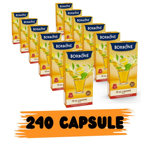 Caffe' Borbone Box Capsule Nespresso Infuso The al Limone 240pz