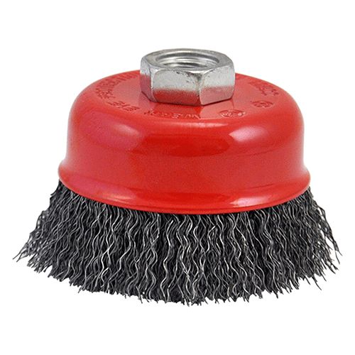 SPAZZOLA A TAZZA PER SMERIGLIATRICE ø mm 100 foro M 14 -- DF 5028302