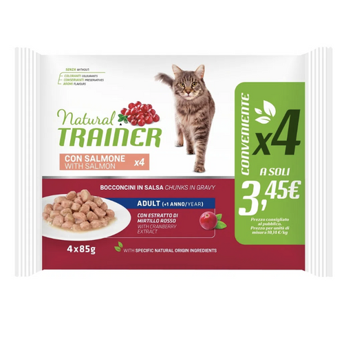 Natural Trainer Mantenimento Flowpack umido Gatti Adult salmone