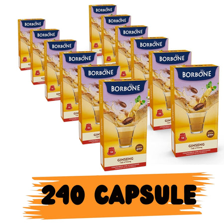 Borbone Box Capsule Comp. Nespresso Ginseng Confezione 240pz