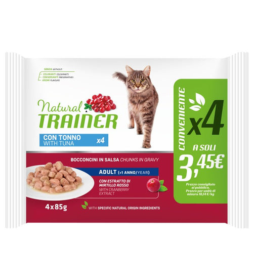 Natural Trainer Mantenimento Flowpack umido Gatti Adult tonno