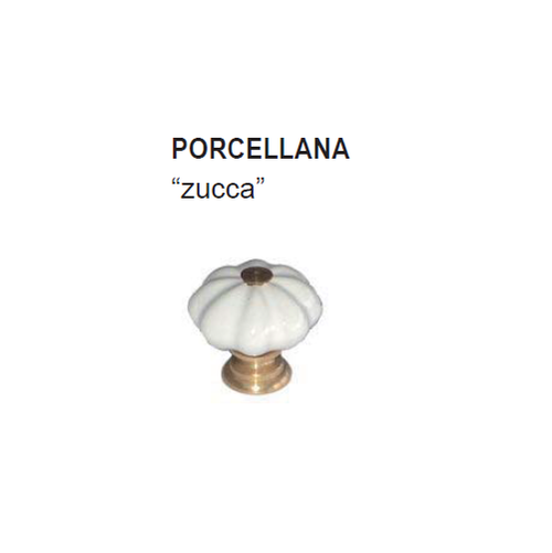 MASIDEF - 1 POMOLO IN PORCELLANA BIANCA ZUCCA D.33