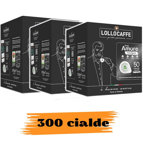 Lollo Caffè Linea Amore Gusto Travolgente 300 Cialde Miscela Nera