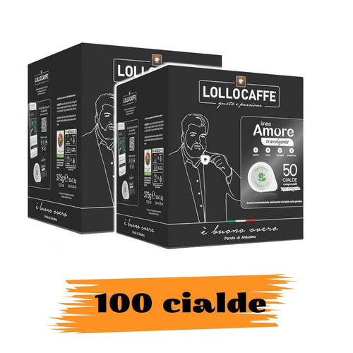 Lollo Caffè Linea Amore Gusto Travolgente 100 Cialde Miscela Nera