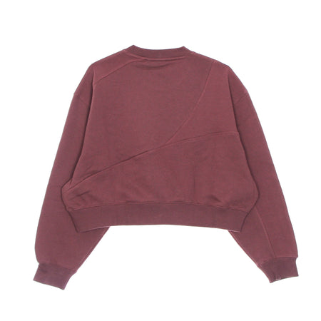 Adidas Felpa Girocollo Corta Donna Sweatshirt Maroon da donna