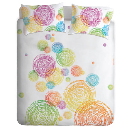 Set copripiumino federe parure copripiumino stampa digitale fotografica  100% Cotone Made in Italy  MATRIMONIALE NIDI