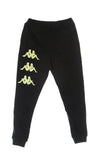 KAPPA Pantalone Tuta Leggero Uomo Authentic Fab Black/green Lime da uomo