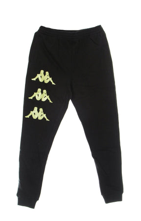 KAPPA Pantalone Tuta Leggero Uomo Authentic Fab Black/green Lime da uomo