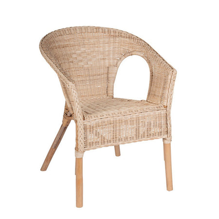 Poltrona "Allis" con braccioli, struttura in rattan, impilabile, per esterno