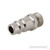 Raccordo con fillettatura maschio 1/4 BSP con attacco rapido Silverline 2pezzi Silverline