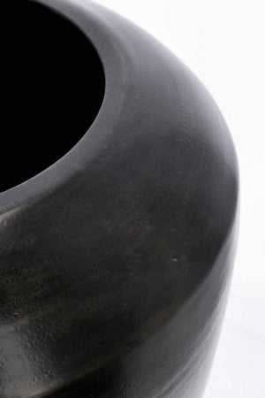 Vaso "Nadu" tondo in metallo per uso interno ed esterno h 89 cm