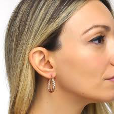 Boccadamo - Orecchini a cerchio cotronati in bronzo rosa