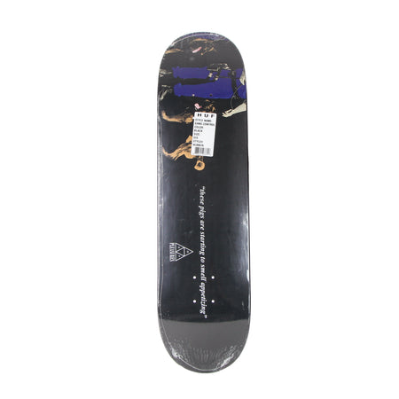 HUF Skateboard Tavola Uomo Gang Control Skate Deck X Pleasures Black da uomo