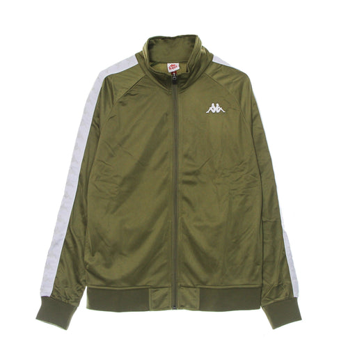 KAPPA Giacca Tuta Uomo Banda Anniston Slim Green Military/white da uomo