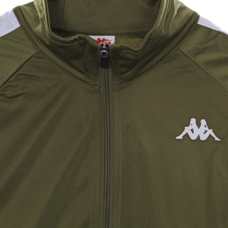 KAPPA Giacca Tuta Uomo Banda Anniston Slim Green Military/white da uomo
