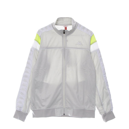KAPPA Giacca Tuta Uomo Banda Merez Slim Grey Lt/green Lime/white da uomo