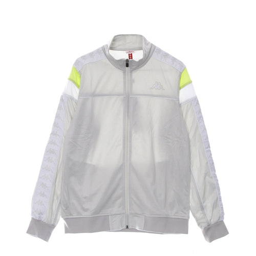 KAPPA Giacca Tuta Uomo Banda Merez Slim Grey Lt/green Lime/white da uomo