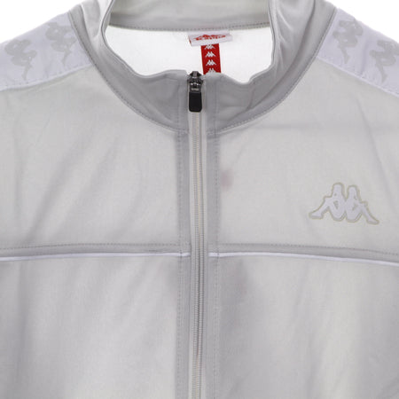 KAPPA Giacca Tuta Uomo Banda Merez Slim Grey Lt/green Lime/white da uomo