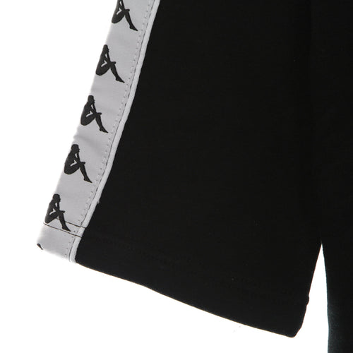 KAPPA Felpa Cappuccio Donna Banda Dressa 2 Black/white da donna