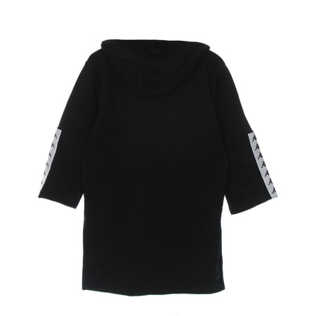KAPPA Felpa Cappuccio Donna Banda Dressa 2 Black/white da donna