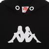 KAPPA Felpa Cappuccio Donna Banda Dressa 2 Black/white da donna