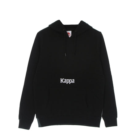 KAPPA Felpa Leggera Cappuccio Uomo Authentic Fin Black/white da uomo