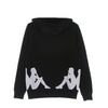 KAPPA Felpa Leggera Cappuccio Uomo Authentic Fin Black/white da uomo